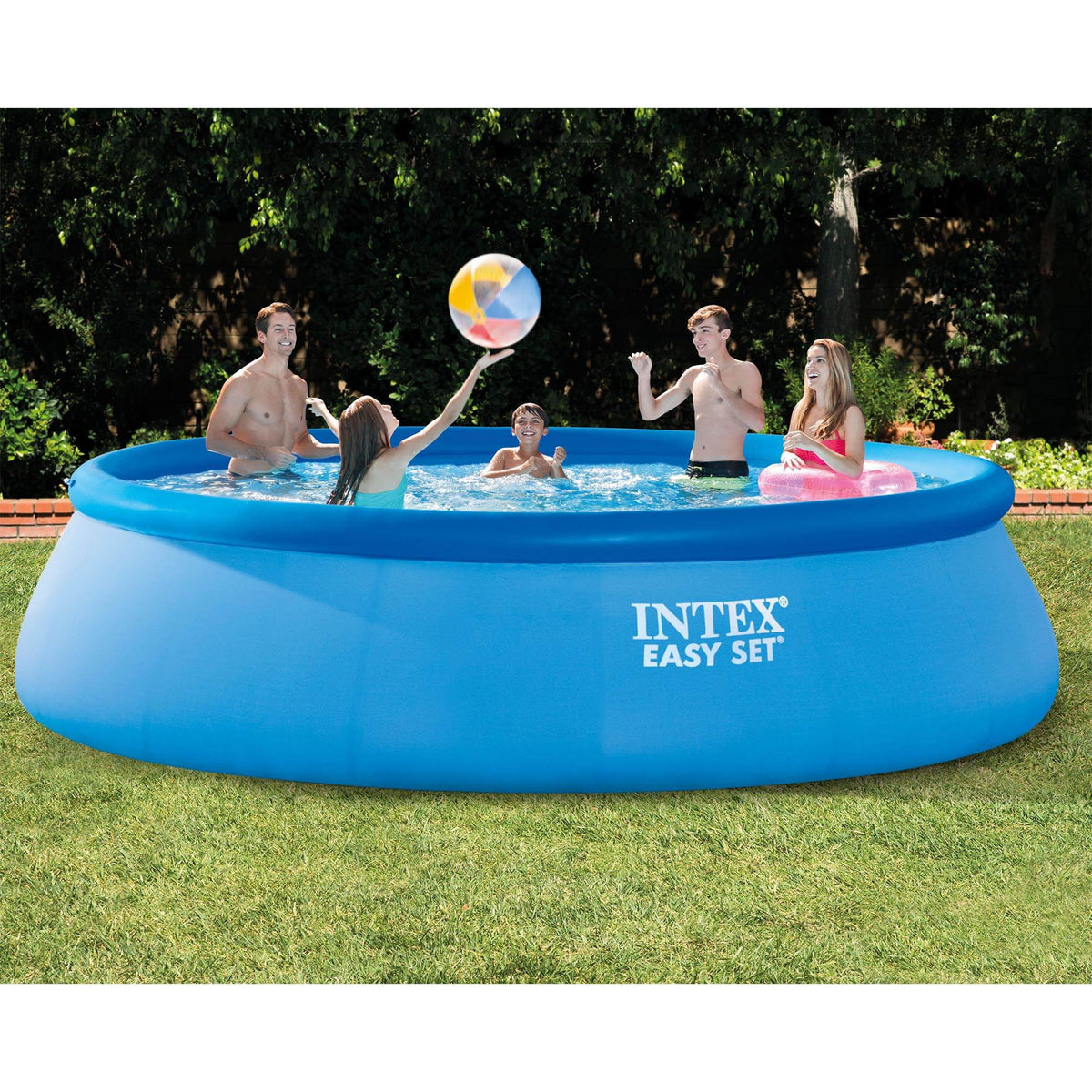 15ft x 42in Inflatable Above Ground Swimming Pool with Pump G884