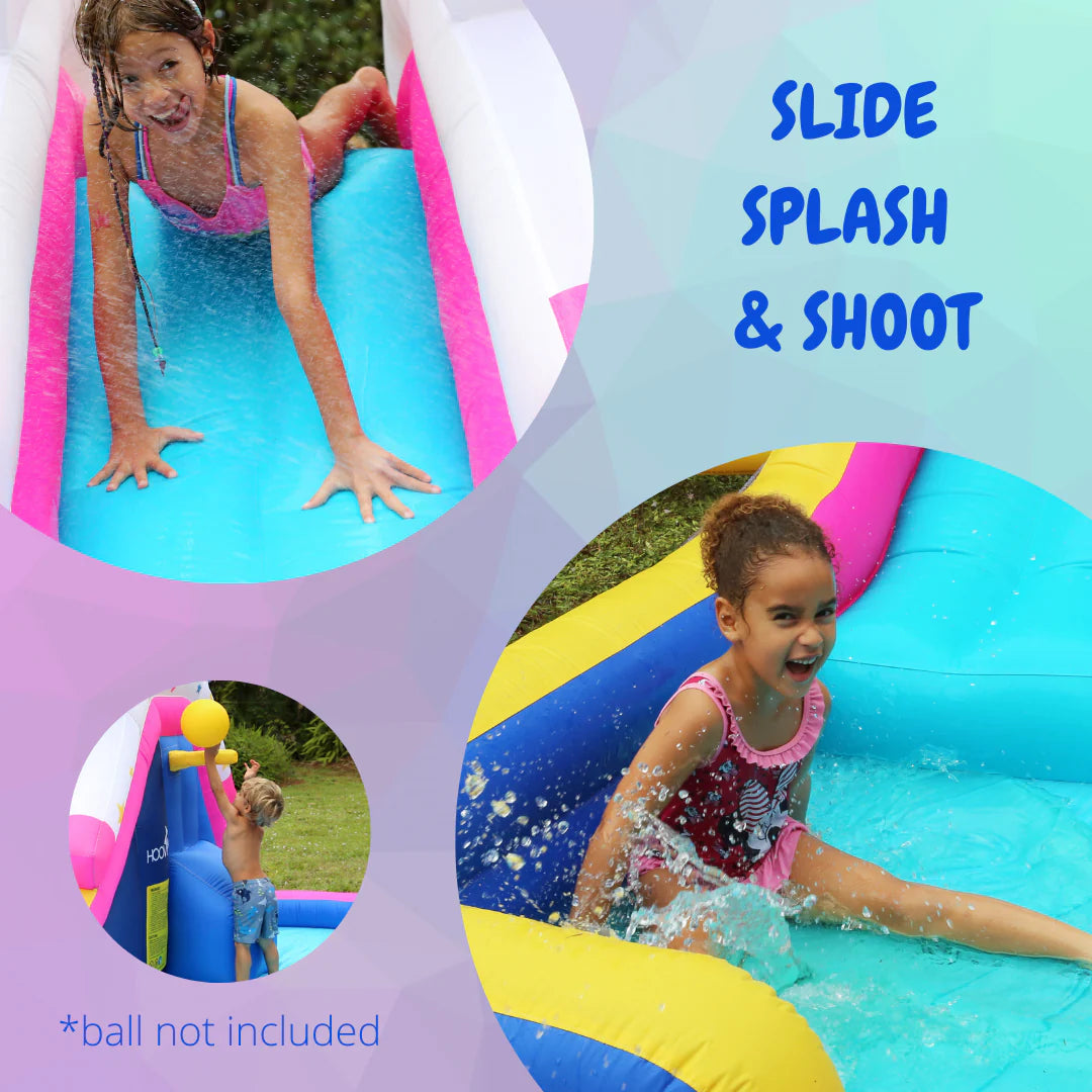 Giant Inflatable Unicorn Slide with Side Pool R321512