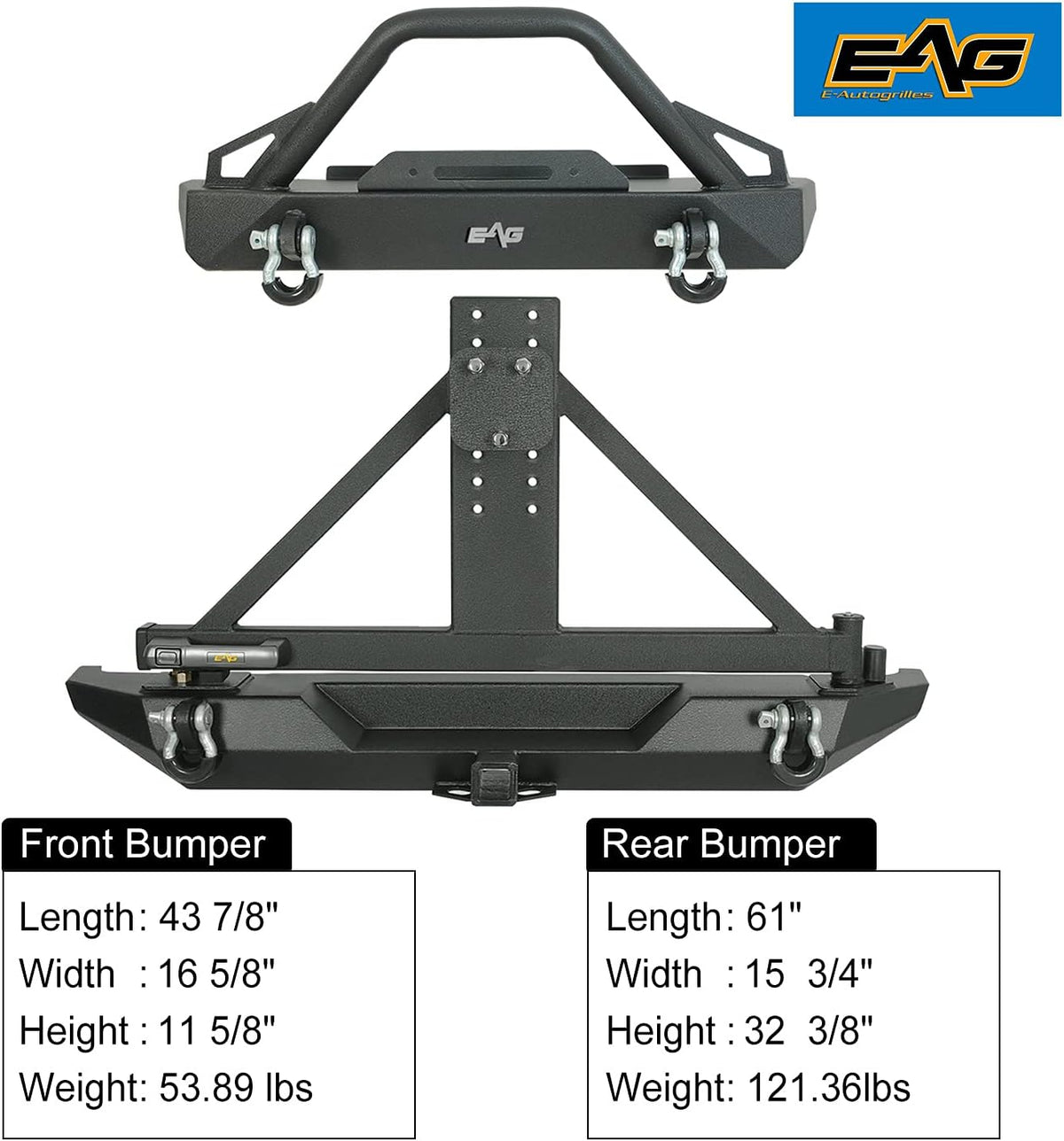 Front and Rear Bumper with Tire Carrier G24078