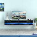 Wall Mounted LED Floating TV Stand with Cabinet and Cable Management for 80 Inch TV B495407