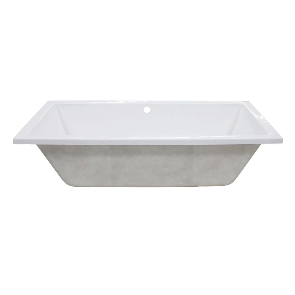 White 59x22 Drop in Acrylic Soaking Tub N310