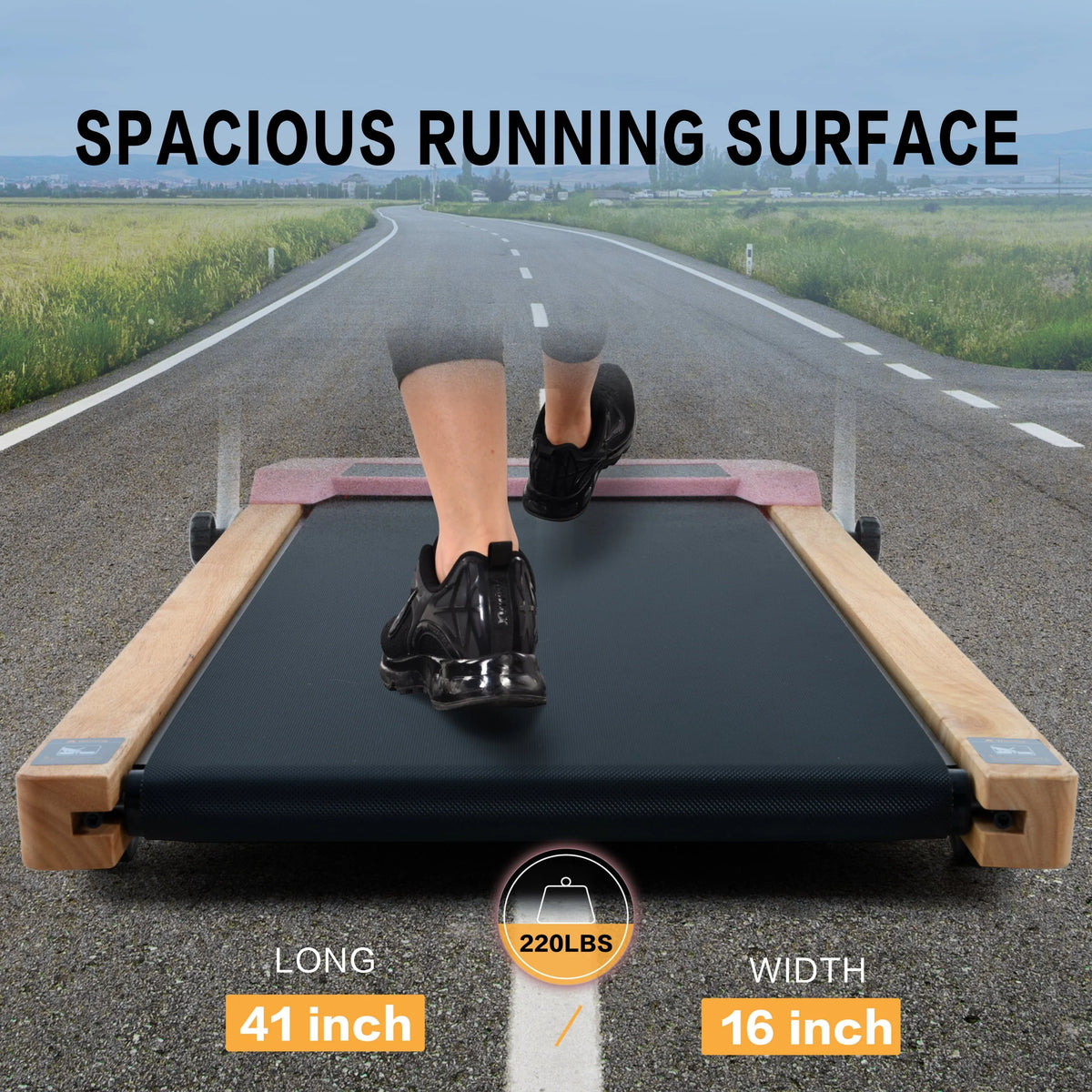 2 in 1 Folding Wood Treadmill S742
