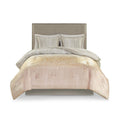 Blush Metallic Print 3 Piece Duvet Set Q7607