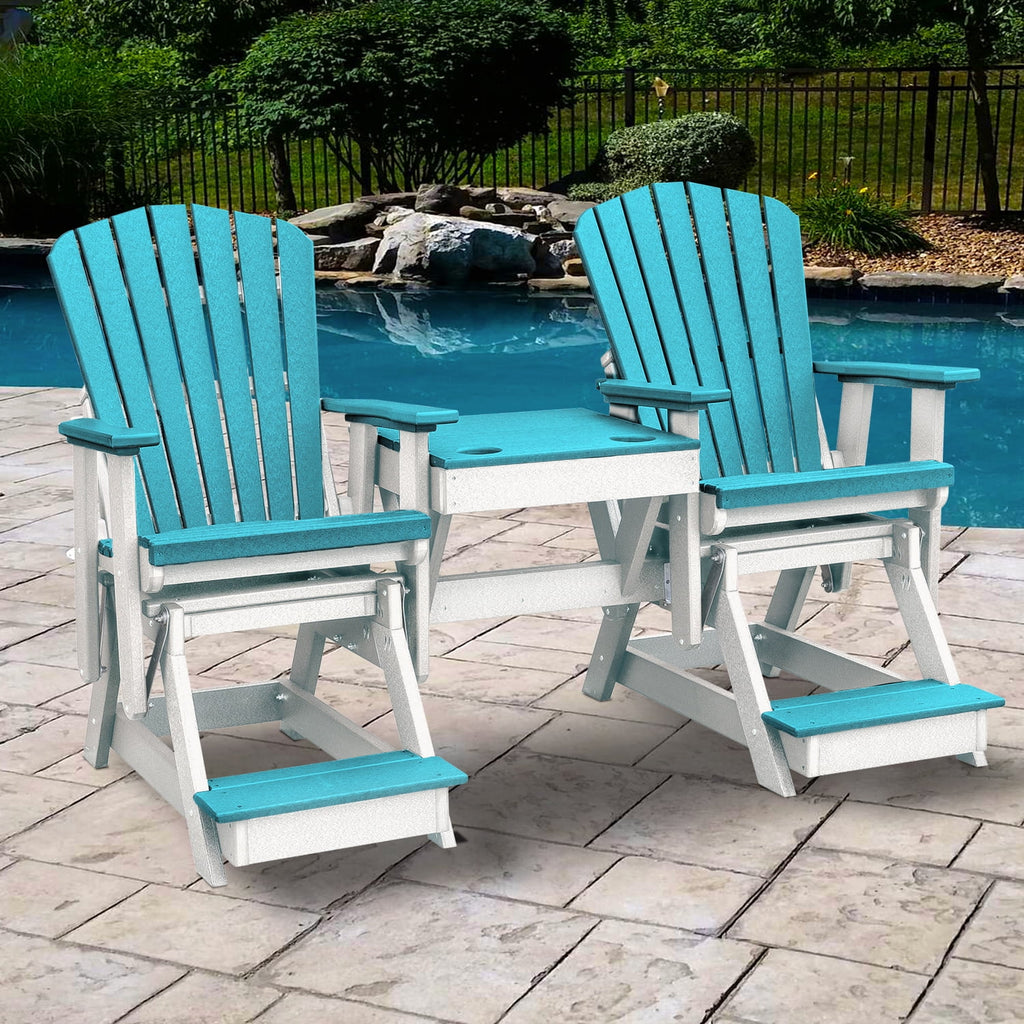Double Balcony Height Glider with Center Table E259518