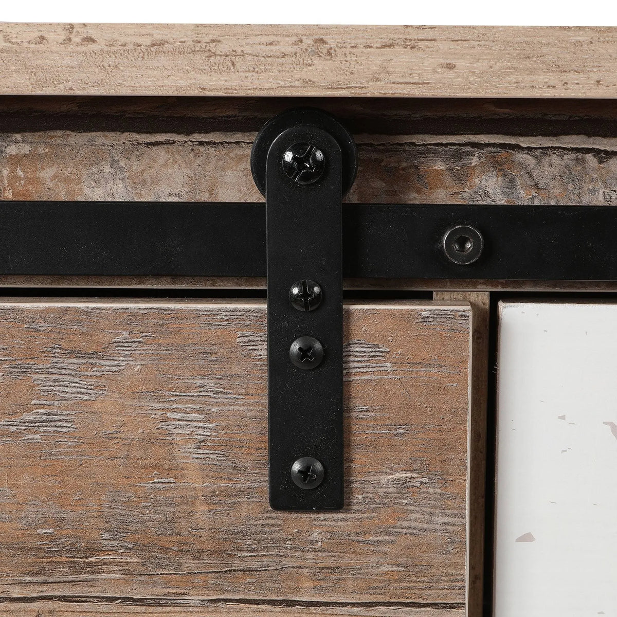Rustic Sliding One Door Wood Cabinet R30291