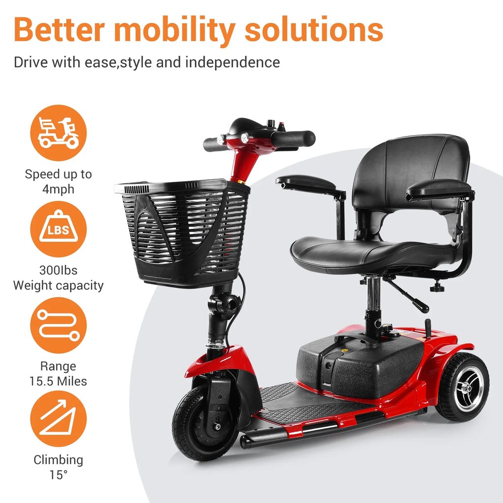 4 Wheels Portable Folding Power Mobility Scooter G566764