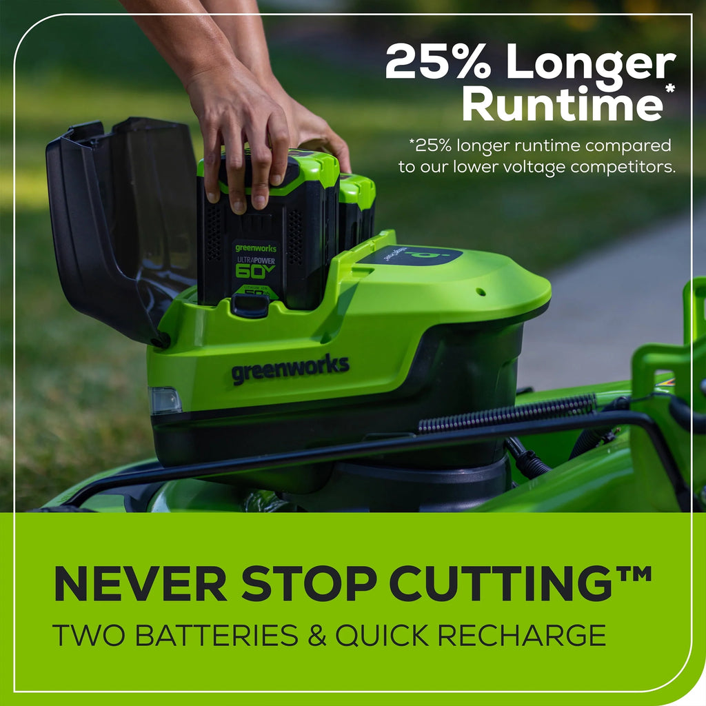 60V 21” Self-Propelled Lawn Mower with 5.0 Ah Batteries & Rapid Charger V834277