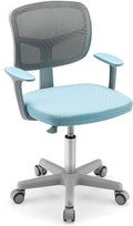 Blue Height Adjustable Swivel Mesh Kids Desk Chair T4963