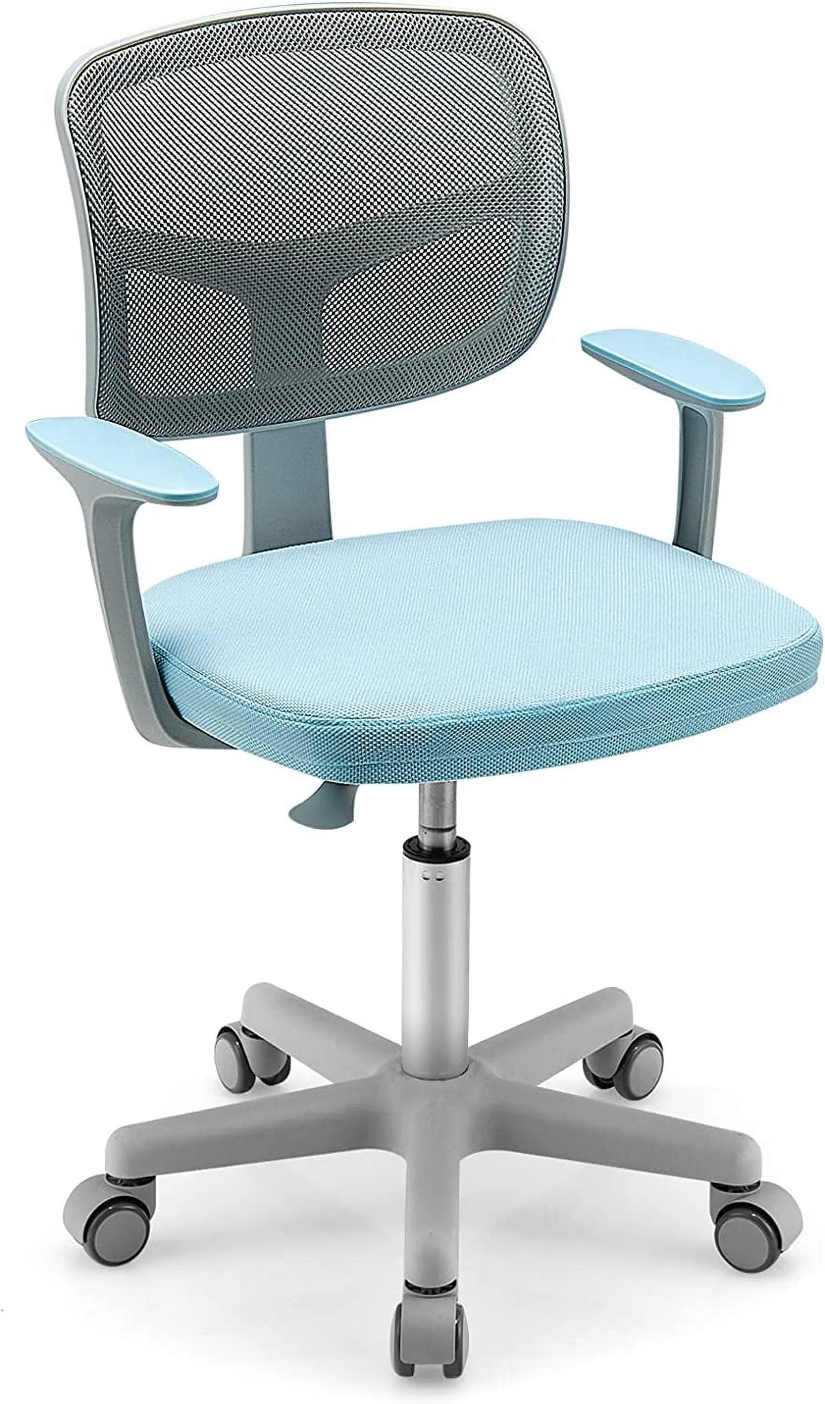 Blue Height Adjustable Swivel Mesh Kids Desk Chair T4963