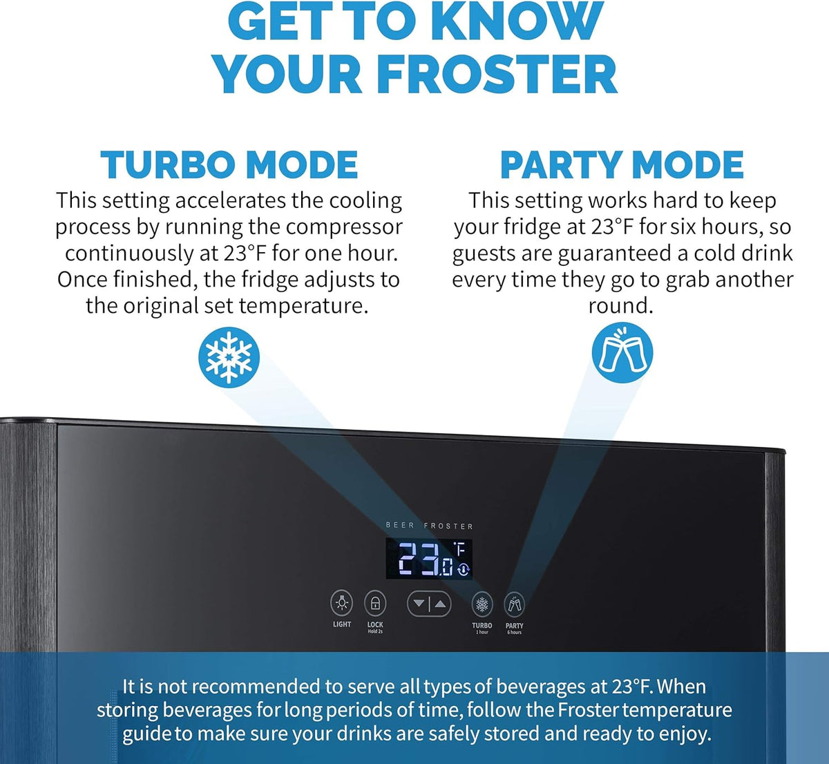 125 Can Capacity Black Freestanding Beer Refrigerator and Cooler with Glass Door B3646