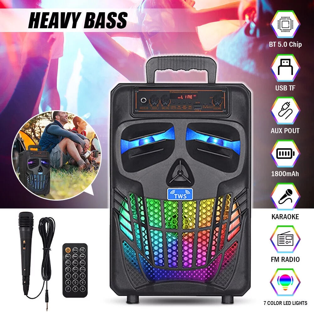Portable Bluetooth Black Speaker with Double Subwoofer G5156