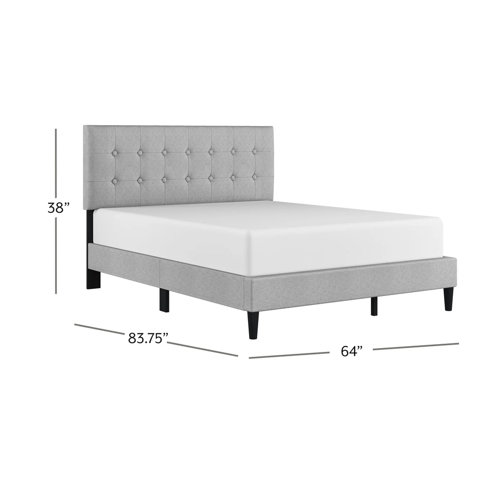 Queen Tufted Upholstered Platform Bed C1532