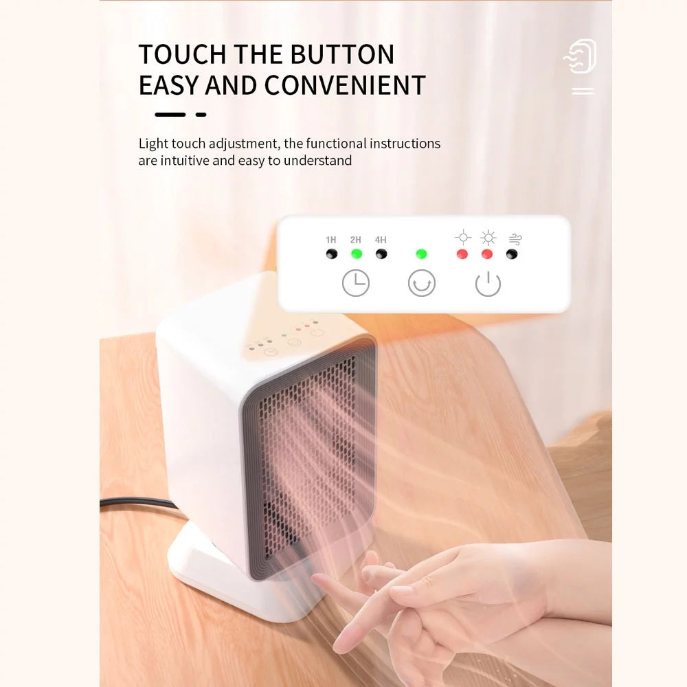 1000W PTC Oscillating Electric Space Heater with Timer O9070