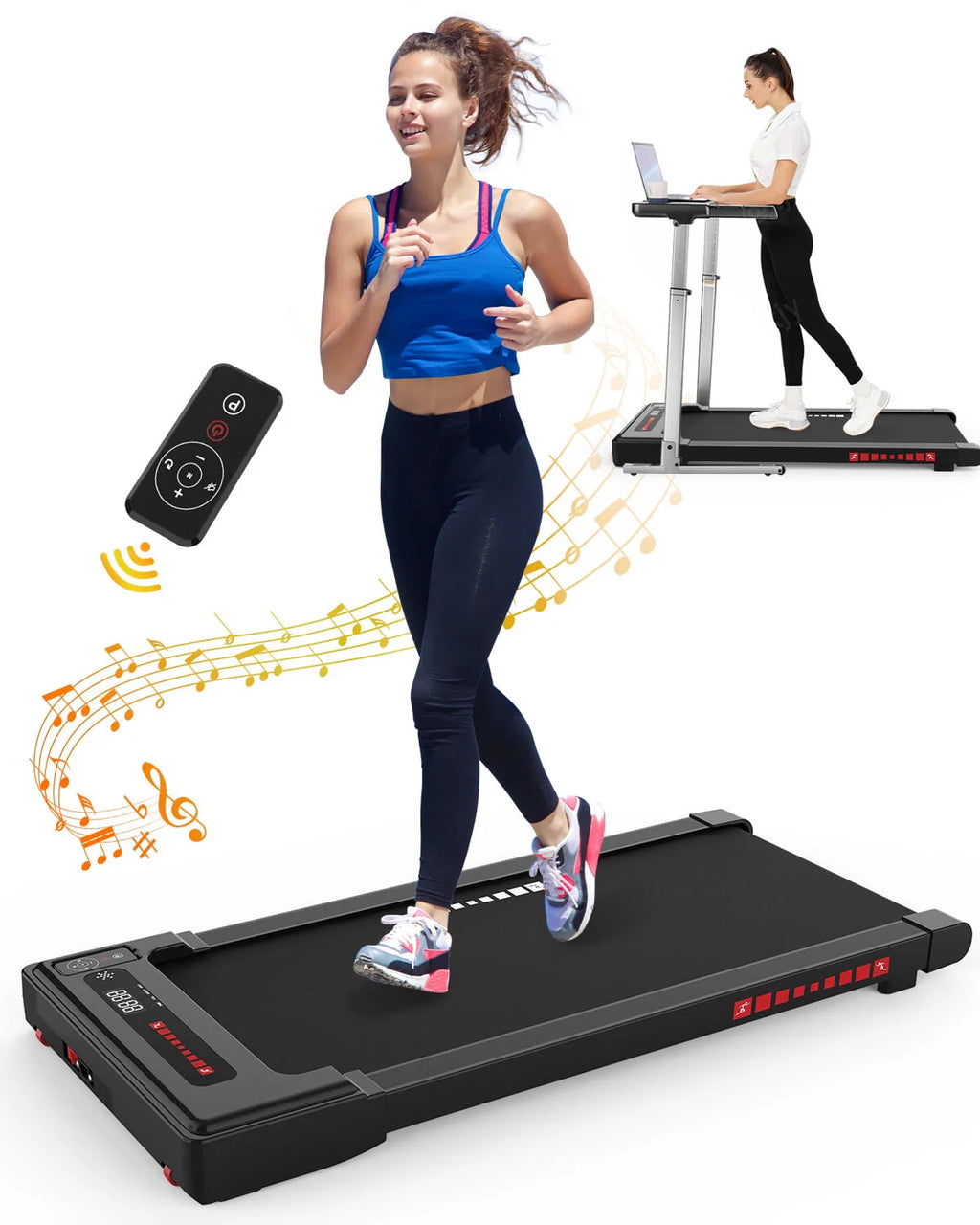 Electric Treadmill 2.5HP Portable Walking Machine with Bluetooth H590