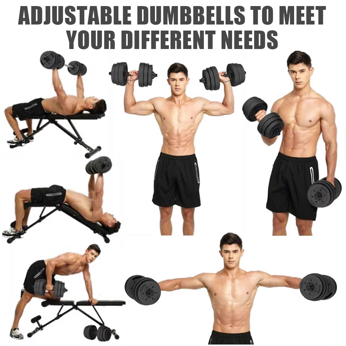 66 LB Dumbbell Weight Set with 16 Adjustable Plates A212647