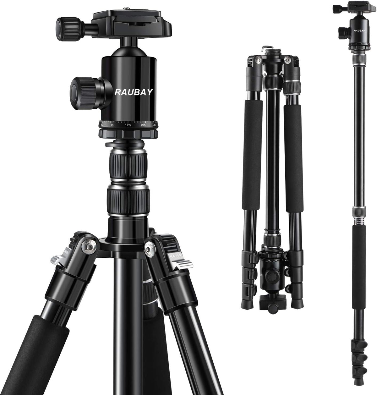 36mm Tripod Ball Head Mount 360° Camera Panoramic Ballhead Rotating with 1/4 inch Quick Release Plate and Bubble Level N40260