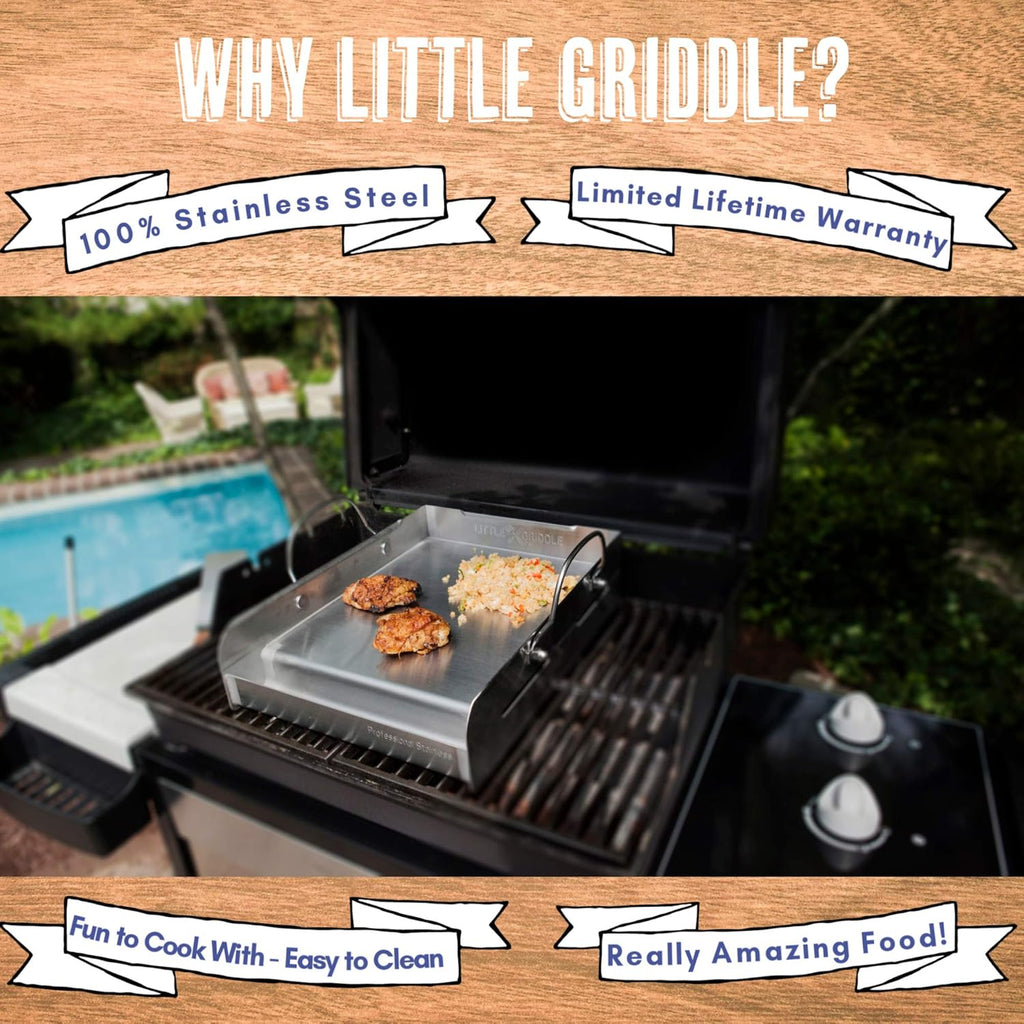 Stainless Steel Griddle with Removable Handles X235052