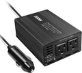 300W Power Inverter DC 12V to 110V AC Converter with Dual USB Car Charger Pack of 2 M196508