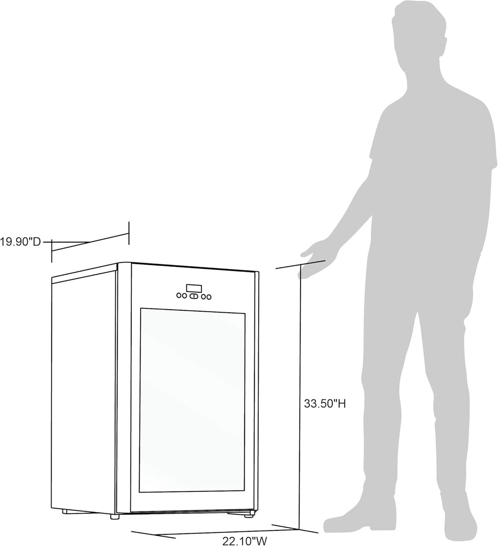 125 Can Capacity Black Freestanding Beer Refrigerator and Cooler with Glass Door B3646