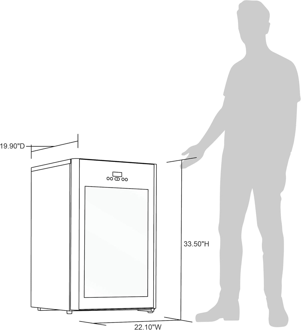 125 Can Capacity Black Freestanding Beer Refrigerator and Cooler with Glass Door B3646