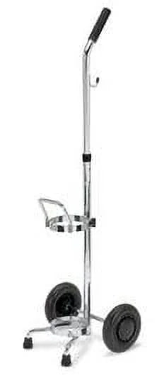 Light Weight Cylinder Cart with 6 Non-Marring Semi-Pneumatic Wheels and Chrome Finish, 4 Pack B257