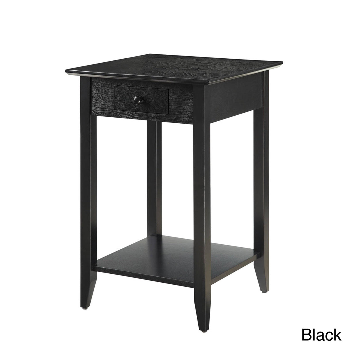 Black Single-Drawer End Table R24330