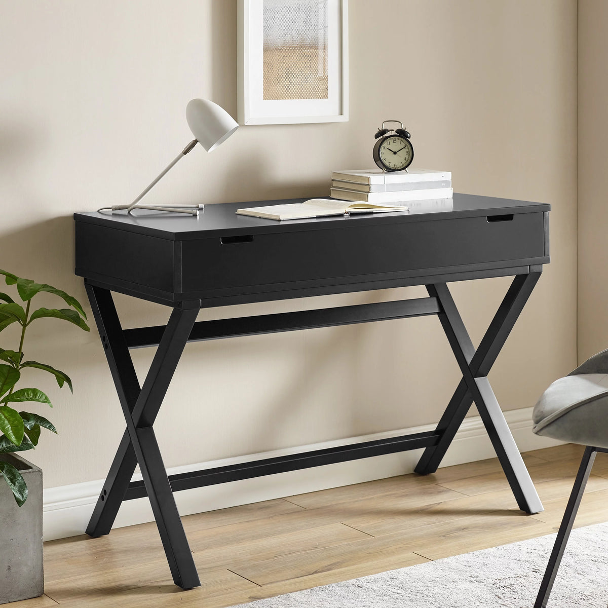 White Lift Top Desk X2154