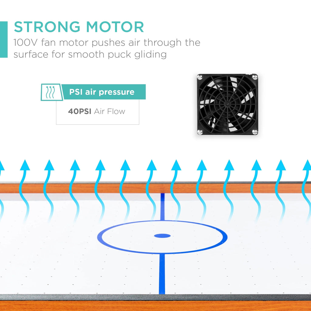 40in Air Hockey Arcade Table with Electric Fan, 2 Strikers, 2 Pucks R534
