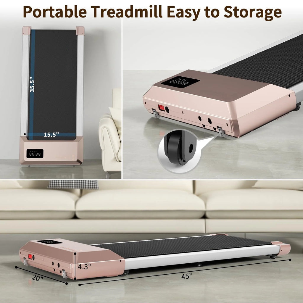 2.5Hp Ultra-Quiet Walking Pad Treadmill with Remote Control B808121