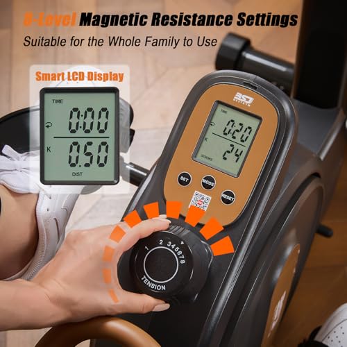 3 in 1 Rowing Machine with 350lb Weight Capacity A872887