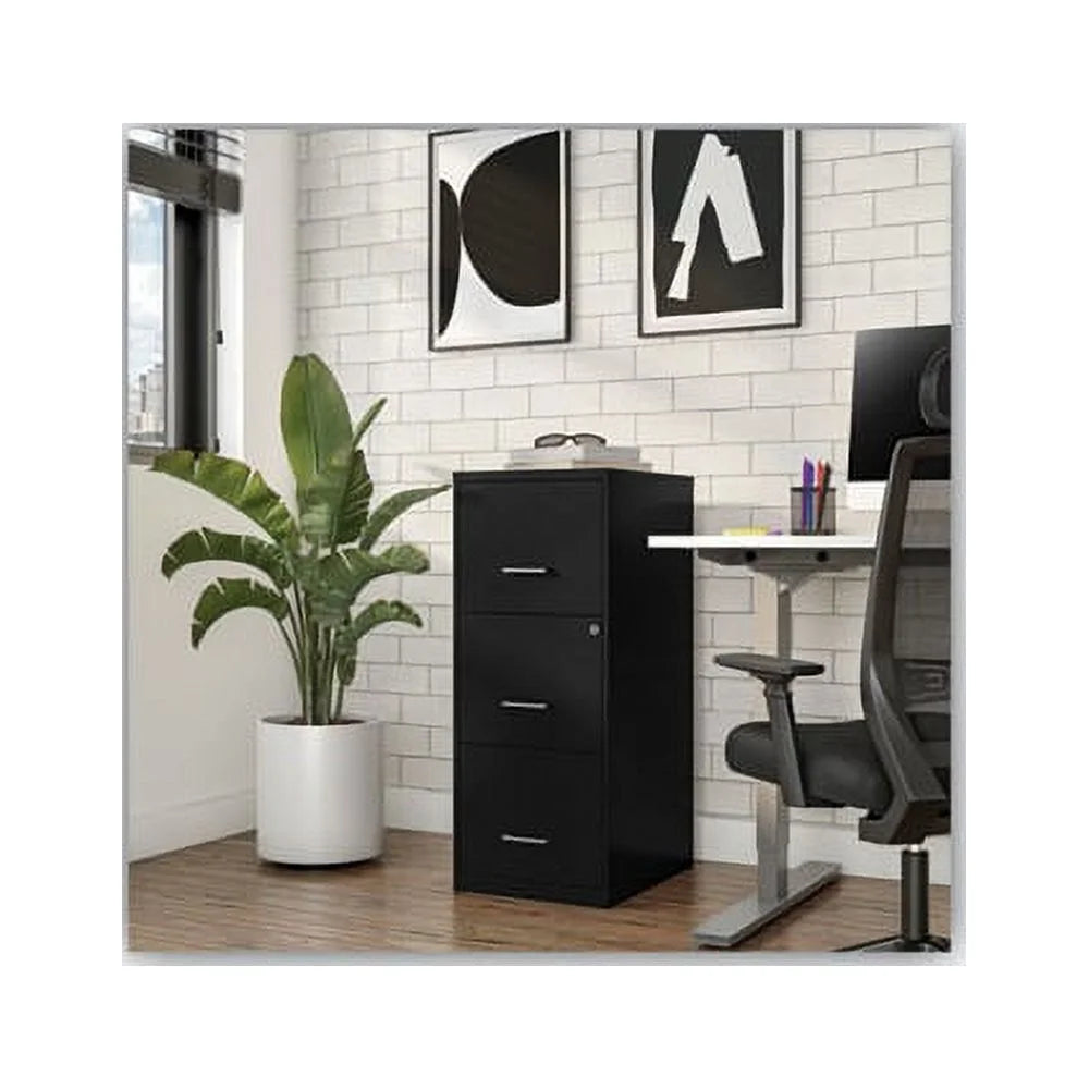 Black 3 Drawer Vertical File Cabinet P2760