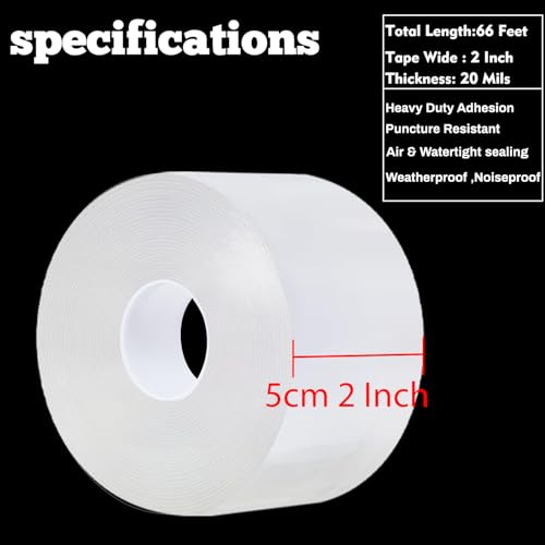 Transparent Window Weather Sealing Tape 2 Inch x 33 FT J888563