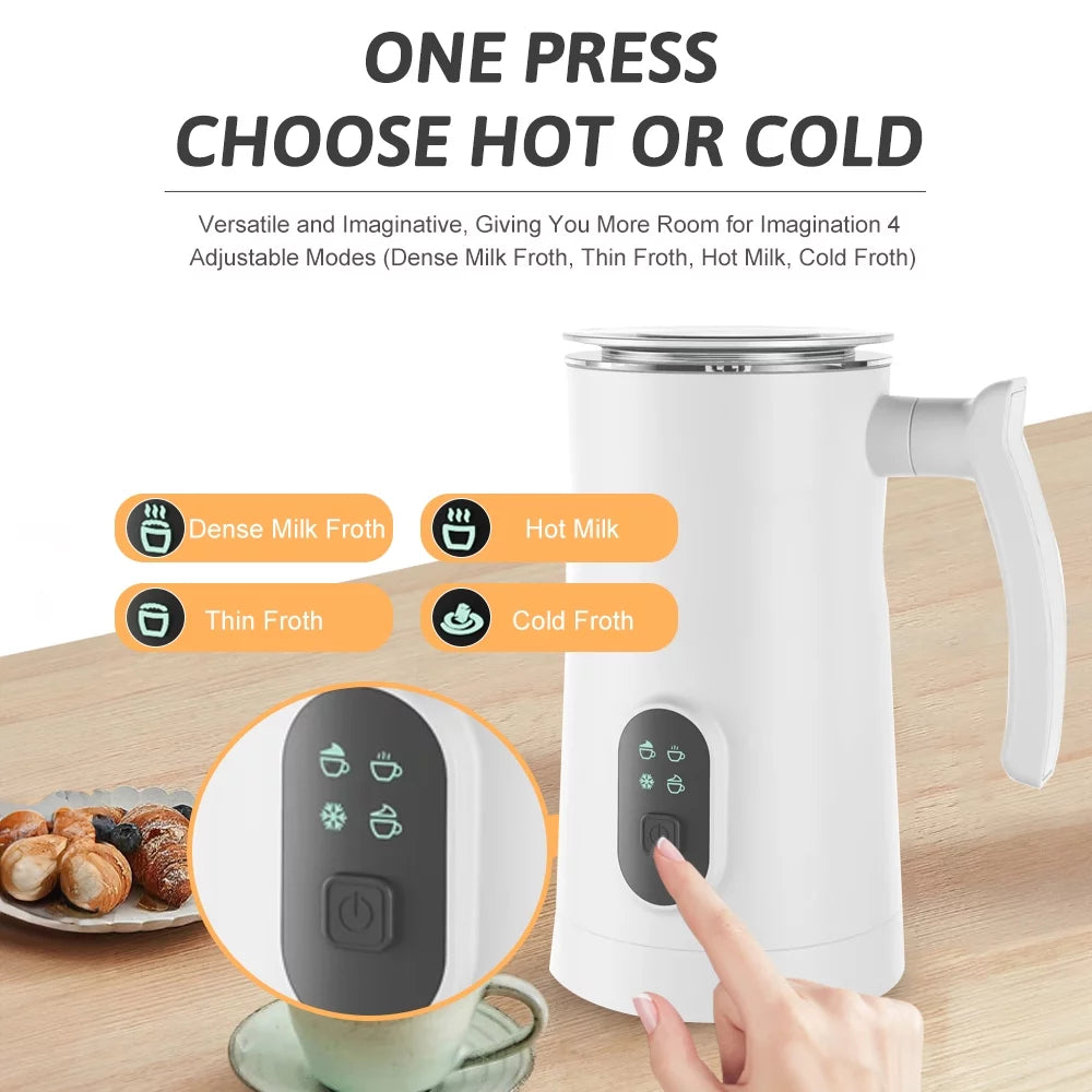 Electric Milk Frother and Steamer 4 in 1 Stainless Steel 400W 350ml J205402