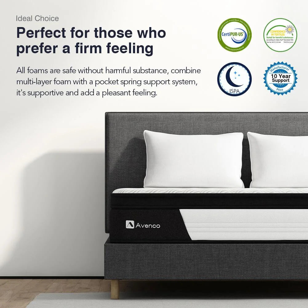 Queen Size 10-Inch Firm Hybrid Mattress V5496