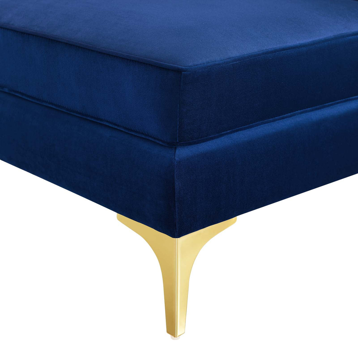 Blue Navy Velvet Tufted Loveseat Sofa F49732