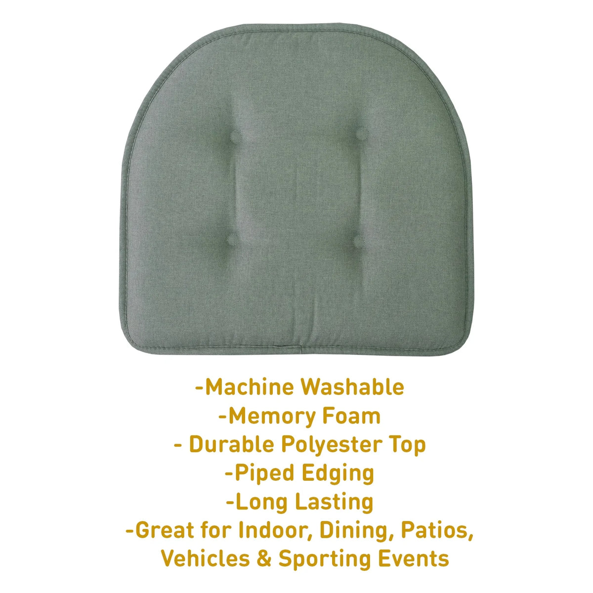 Memory Foam No Slip Chair Pad Cushion 6 Pack B996726
