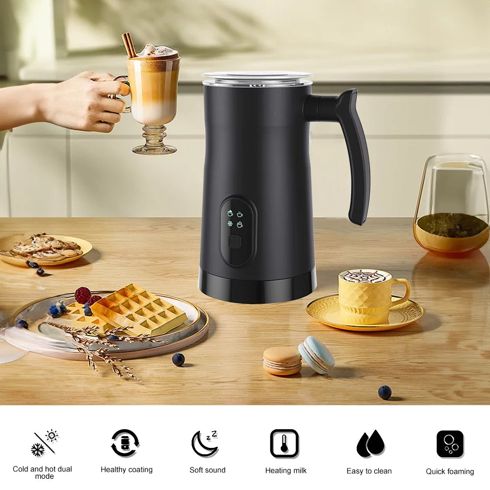 Electric Milk Frother and Steamer 4 in 1 Stainless Steel 400W 350ml J205402