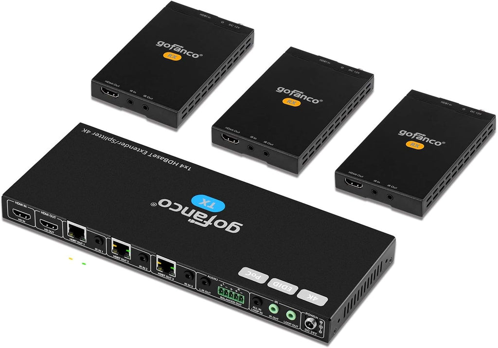 1x4 HDBaseT HDMI Extender Splitter 4K 60Hz R60595