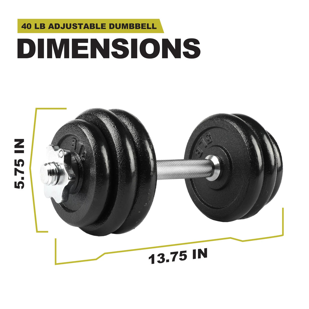 40lb Adjustable Dumbbell Set B985