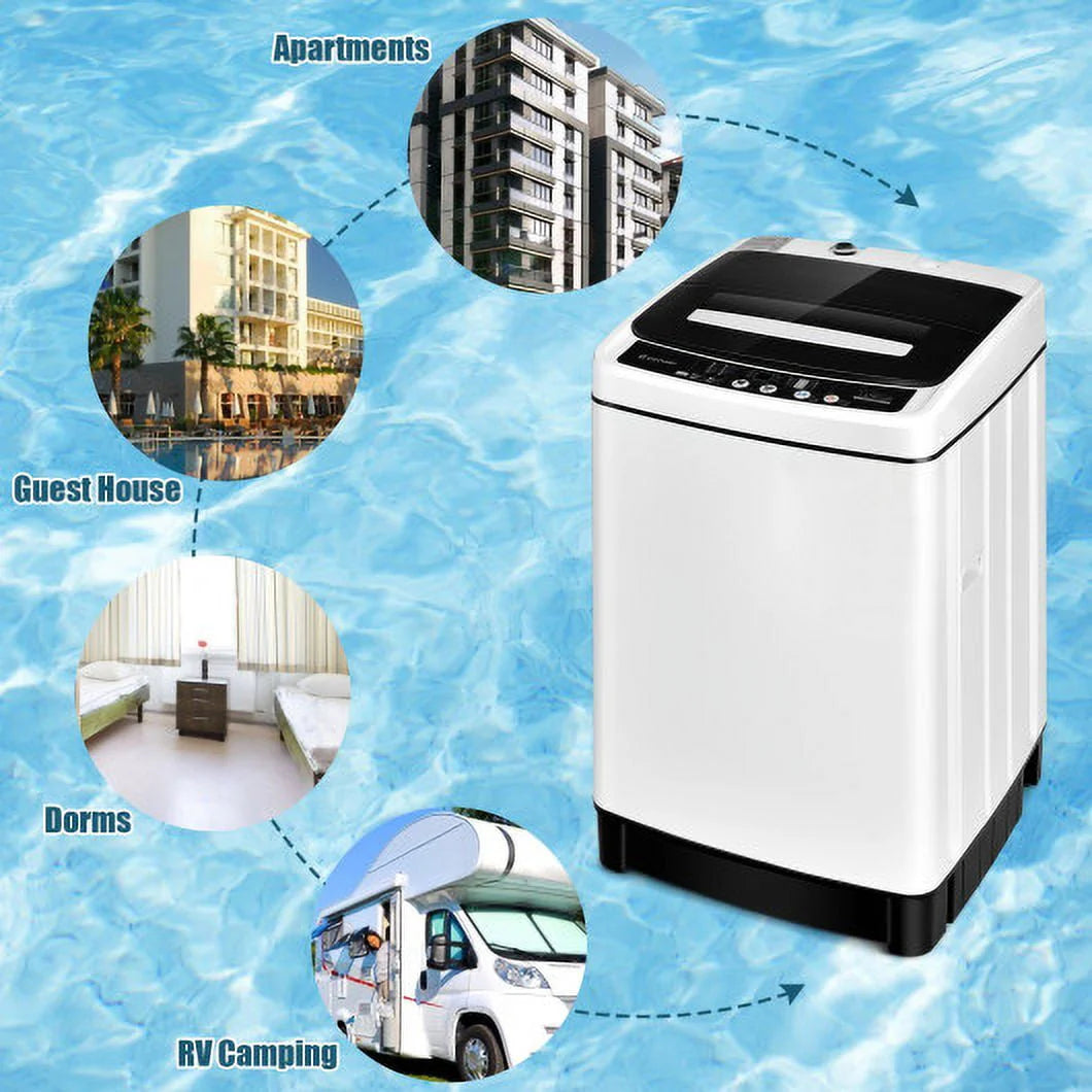 1.5 Cubic Feet 11 LBS Full-Automatic Washer and Dryer White Z10942