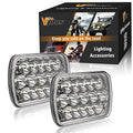 2PCS Rectangle 5x7 7x6 LED Headlights Hi/Low Sealed Beam H9608