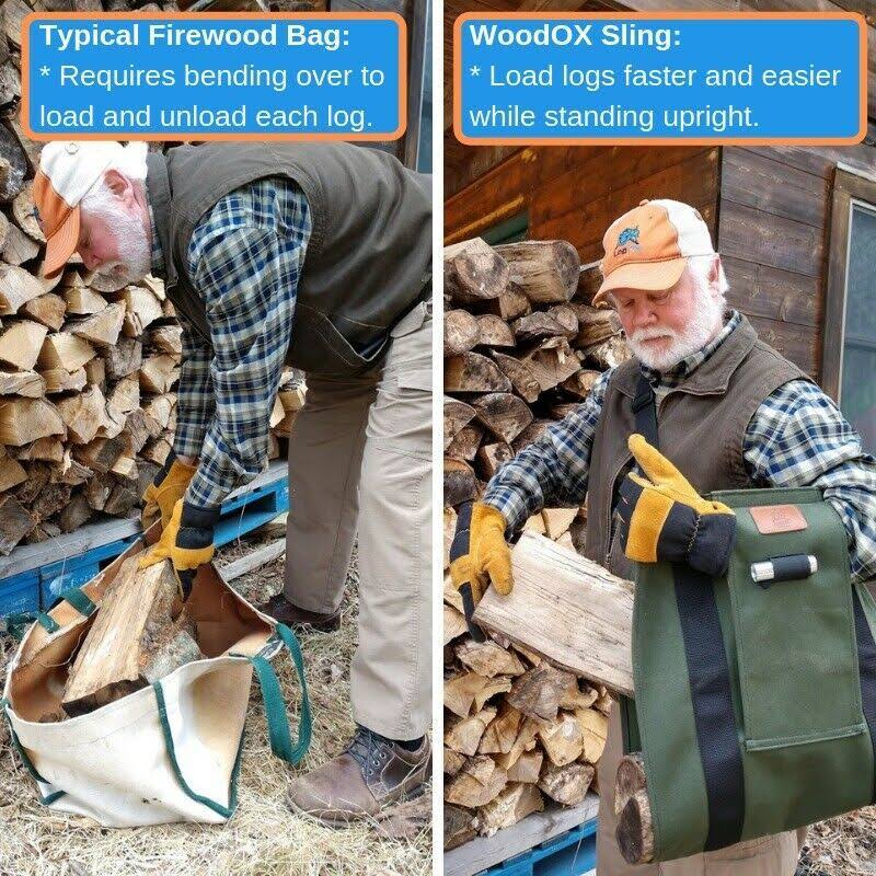 Ergonomic Firewood Carrier and Rack V89770