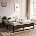 14'' Full Size Metal Platform Bed Frame with Wood N288