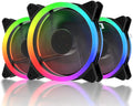 120mm RGB Computer Case Fan 3-Pack Black S308