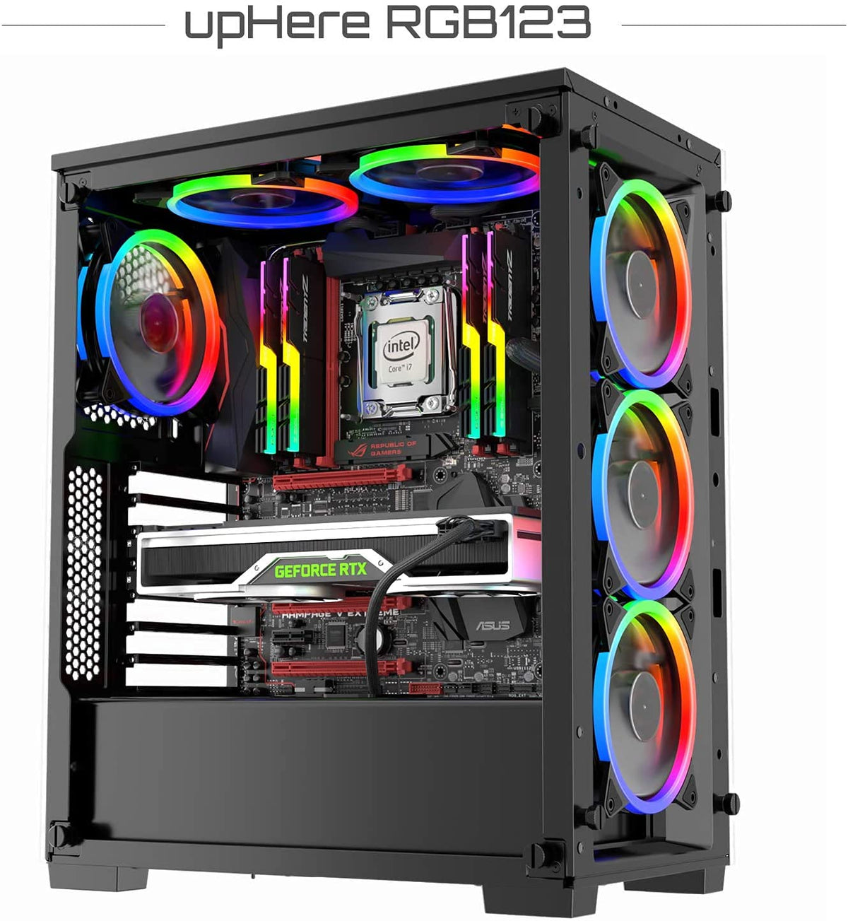 120mm RGB Computer Case Fan 3-Pack Black S308