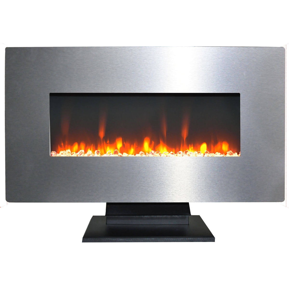 36 in. Metallic Electric Fireplace Q71949