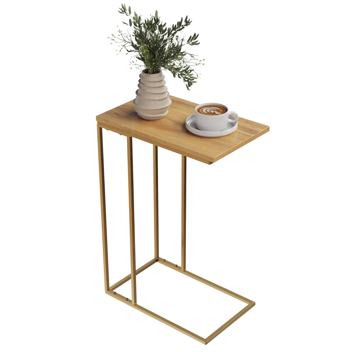 C-Shaped Mango Wood End Table A6779