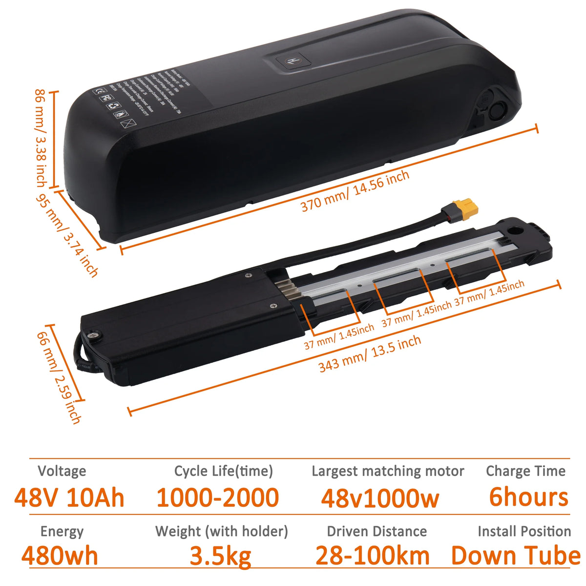 48V 10Ah Lithium Ebike Battery with Charger C79990