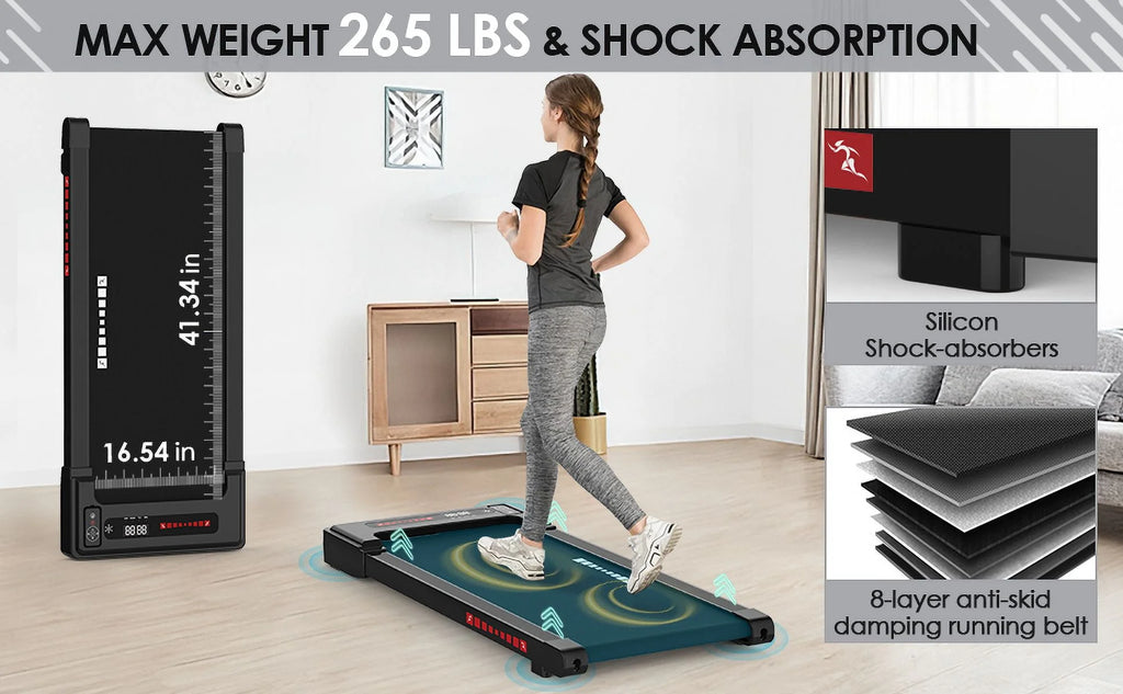 Electric Treadmill 2.5HP Portable Walking Machine with Bluetooth H590