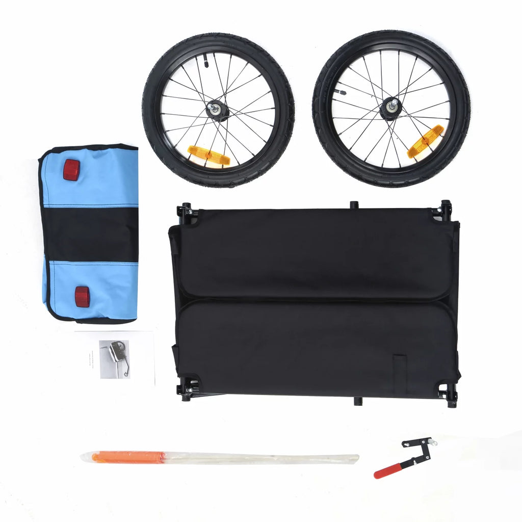Folding Bike Cargo Trailer with Removable Cover L39163